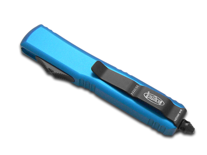 Microtech Knives, LLC™ Ultratech D/E OTF 122-1 BL Blue 6061-T6 Aluminum M390 Stainless Steel Pocket Knife