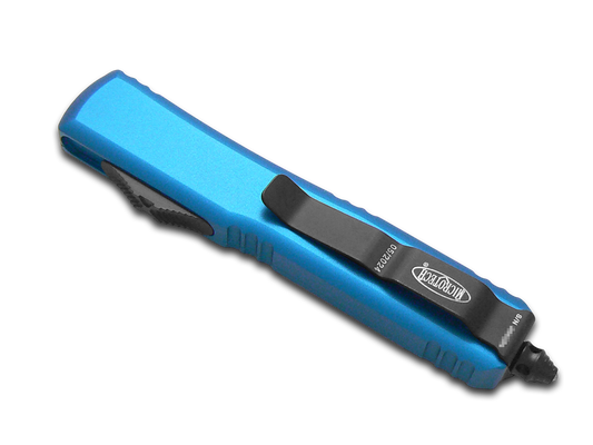 Microtech Knives, LLC™ Ultratech D/E OTF 122-1 BL Blue 6061-T6 Aluminum M390 Stainless Steel Pocket Knife