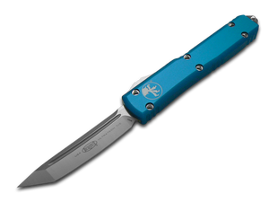 Microtech Knives, LLC™ Ultratech T/E OTF 123-4BL Blue Aluminum Bohler M390 Stainless Steel Pocket Knife