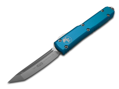 Microtech Knives, LLC™ Ultratech T/E OTF 123-4BL Blue Aluminum Bohler M390 Stainless Steel Pocket Knife