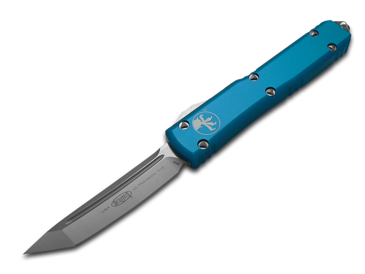 Microtech Knives, LLC™ Ultratech T/E OTF 123-4BL Blue Aluminum Bohler M390 Stainless Steel Pocket Knife