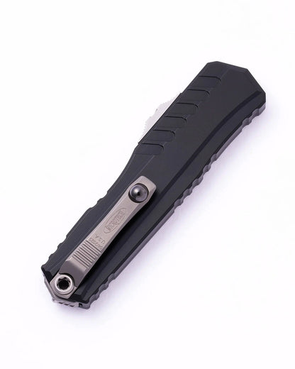 Microtech Knives, LLC™ Cypher II OTF 1241-10 Black Aircraft Aluminum M390MK Stainless Steel Pocket Knife