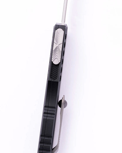 Microtech Knives, LLC™ Cypher II OTF 1241-10 Black Aircraft Aluminum M390MK Stainless Steel Pocket Knife