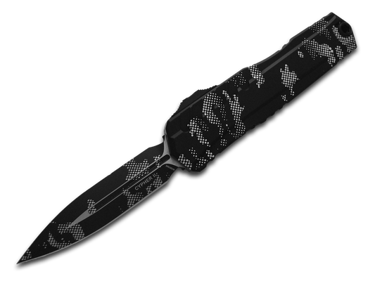 Microtech Knives, LLC™ Cypher 2 D/E OTF 1242-1PXC Black Anodized 7075-T6 Aluminum M390MK Stainless Steel Pocket Knife