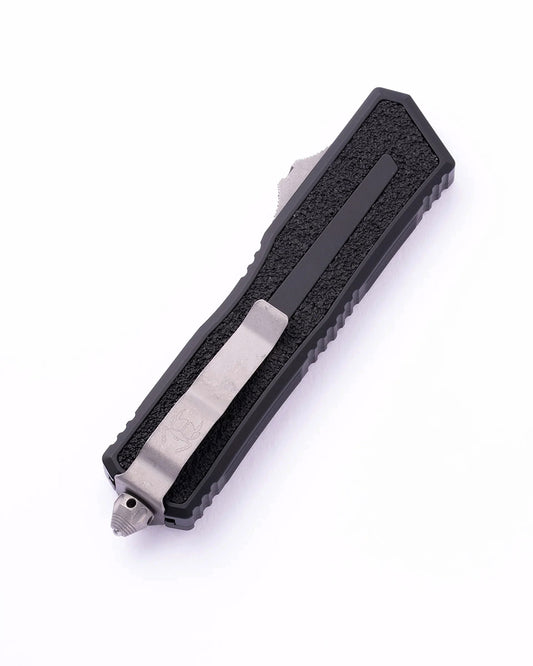 Microtech Knives, LLC™ Scarab II OTF 1278-10AP Black Aircraft Aluminum M390MK Stainless Steel Pocket Knife