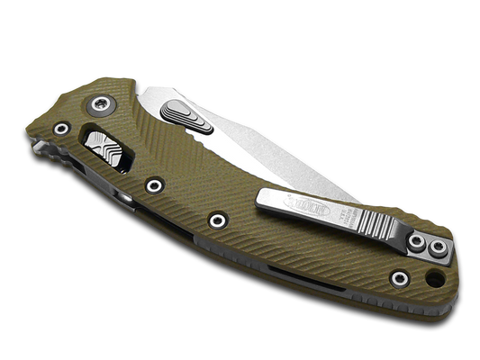 Microtech Knives, LLC™ Amphibian Crossbar Lock 137RL-10FLGTOD OD Green G-10 M390MK Stainless Steel Pocket Knife