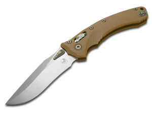 Microtech Knives, LLC™ Amphibian Crossbar Lock 137RL-10FLGTTA Tan G-10 M390MK Stainless Steel Pocket Knife