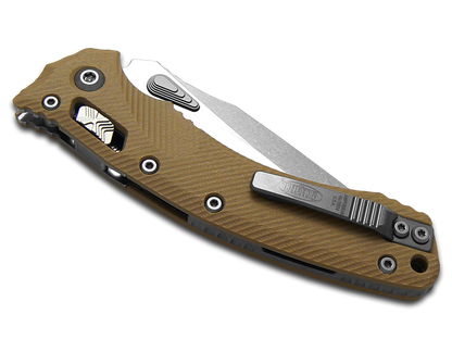 Microtech Knives, LLC™ Amphibian Crossbar Lock 137RL-10FLGTTA Tan G-10 M390MK Stainless Steel Pocket Knife