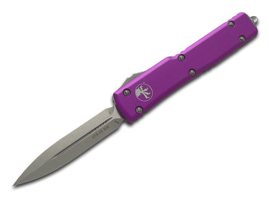 Microtech Knives, LLC™ UTX-70 D/E OTF 147-10 VI Violet 6061-T6 Aluminum M390 Stainless Steel Pocket Knife