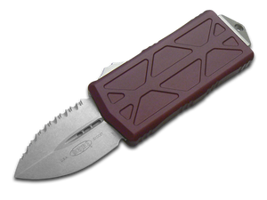 Microtech Knives, LLC™ Exocet D/E OTF 157-12MR Merlot Aluminum M390 Stainless Steel Pocket Knife