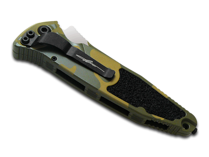 Microtech Knives, LLC™ Socom Elite Auto 160A-1BOCS-Z4 Green Bazooka Camo 7075-T6 Aluminum M390MK Stainless Steel Pocket Knife