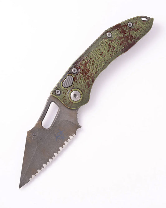 Microtech Knives, LLC™ Stitch Auto 169-3OBS Outbreak 7075-T6 Aluminum M390MK Stainless Steel Pocket Knife