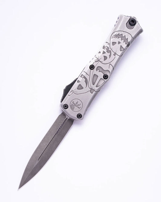 Microtech Knives, LLC™ Hera 2 Mini D/E OTF 1702M-1BMHWJLS Brushed Metal 7075-T6 Aluminum M390MK Stainless Steel Pocket Knife