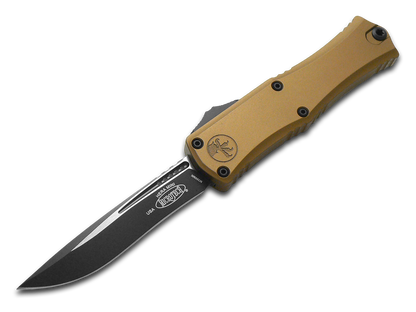 Microtech Knives, LLC™ Hera 2 Mini S/E OTF 1705M-1TA Tan 7075-T6 Aluminum M390MK Stainless Steel Pocket Knife