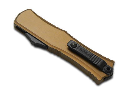 Microtech Knives, LLC™ Hera 2 Mini S/E OTF 1705M-1TA Tan 7075-T6 Aluminum M390MK Stainless Steel Pocket Knife