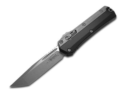 Microtech Knives, LLC™ Glykon T/E OTF 185-10AP Black 7075-T6 Aluminum and Titanium M390MK Stainless Steel Pocket Knife