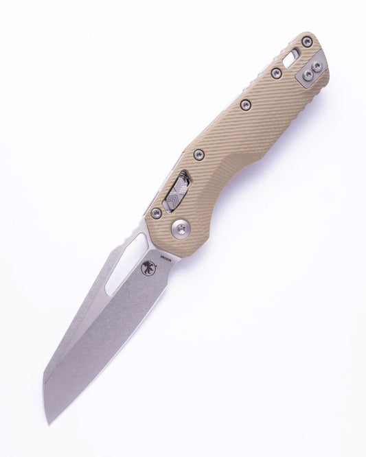 Microtech Knives, LLC™ MSI Crossbar Lock 210-10FLGTTA Tan G10 M390MK Stainless Steel Pocket Knife