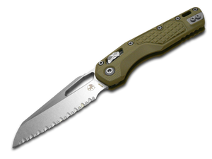 Microtech Knives, LLC™ MSI Crossbar Lock 210-12FRGTODLM OD Green Frag G10 Bohler M390MK Stainless Steel Pocket Knife