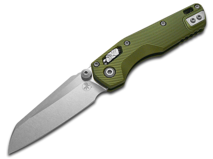 Microtech Knives, LLC™ MSI Mini Crossbar Lock 210M-10FLOD OD Green 7075-T6 Aluminum M390MK Stainless Steel Pocket Knife