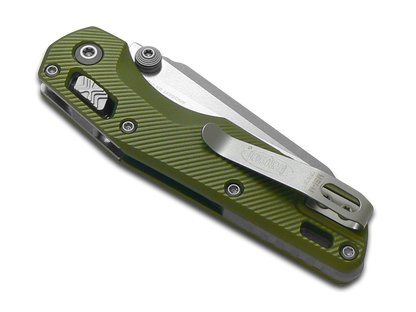 Microtech Knives, LLC™ MSI Mini Crossbar Lock 210M-10FLOD OD Green 7075-T6 Aluminum M390MK Stainless Steel Pocket Knife