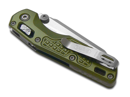 Microtech Knives, LLC™ MSI Mini Crossbar Lock 210M-10FROD OD Green 7075-T6 Aluminum M390MK Stainless Steel Pocket Knife