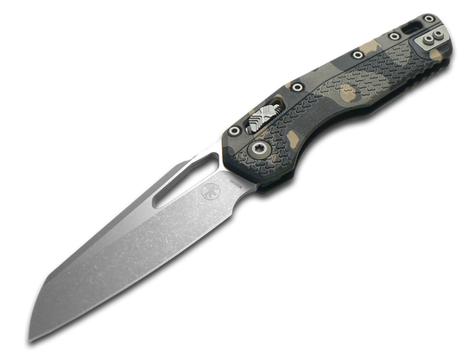 Microtech Knives, LLC™ MSI Crossbar Lock 210T-10APPMTC Tactical Camo Polymer Bohler M390MK Stainless Steel Pocket Knife