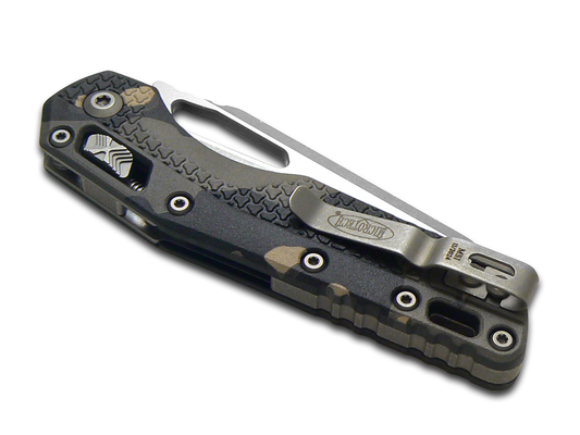Microtech Knives, LLC™ MSI Crossbar Lock 210T-10APPMTC Tactical Camo Polymer Bohler M390MK Stainless Steel Pocket Knife