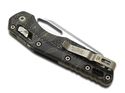 Microtech Knives, LLC™ MSI Crossbar Lock 210T-10 APPMTSC Tiger Stipe Camo Polymer M390MK Stainless Steel Pocket Knife