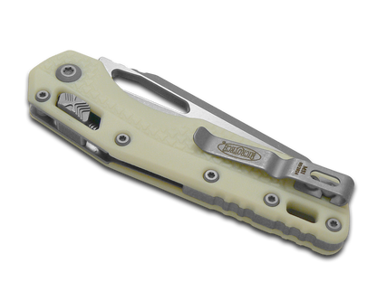 Microtech Knives, LLC™ MSI Crossbar Lock 210T-10APPMWH White Polymer M390MK Stainless Steel Pocket Knife