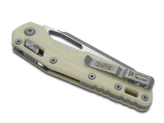 Microtech Knives, LLC™ MSI Crossbar Lock 210T-10APPMWH White Polymer M390MK Stainless Steel Pocket Knife