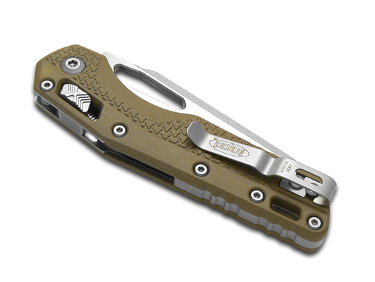 Microtech Knives, LLC™ MSI Crossbar Lock 210T-1PMDE Dark Earth Polymer M390MK Stainless Steel Pocket Knife