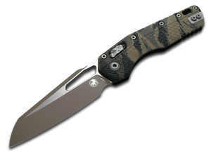 Microtech Knives, LLC™ MSI Crossbar Lock 210T-1PMTEC-Y6 Terrain Tiger Camo Polymer M390MK Stainless Steel Pocket Knife