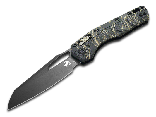 Microtech Knives, LLC™ MSI Crossbar Lock 210T-1 APPMTSC-V4W2 Tiger Stipe Camo Polymer M390MK Stainless Steel Pocket Knife