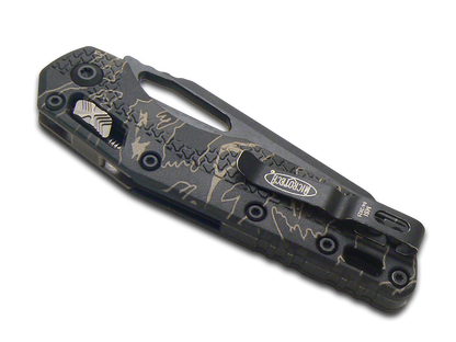 Microtech Knives, LLC™ MSI Crossbar Lock 210T-1 APPMTSC-V4W2 Tiger Stipe Camo Polymer M390MK Stainless Steel Pocket Knife