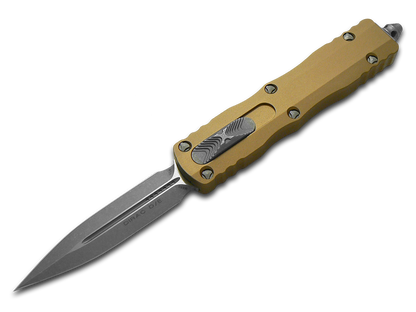 Microtech Knives, LLC™ Dirac D/E OTF 225-10APTA Tan 7075-T6 Aluminum M390MK Stainless Steel Pocket Knife
