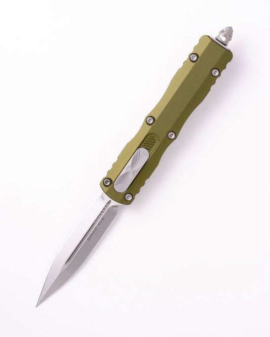 Microtech Knives, LLC™ Dirac D/E OTF 225-10 OD Od Green Aluminum Bohler M390 Stainless Steel Pocket Knife