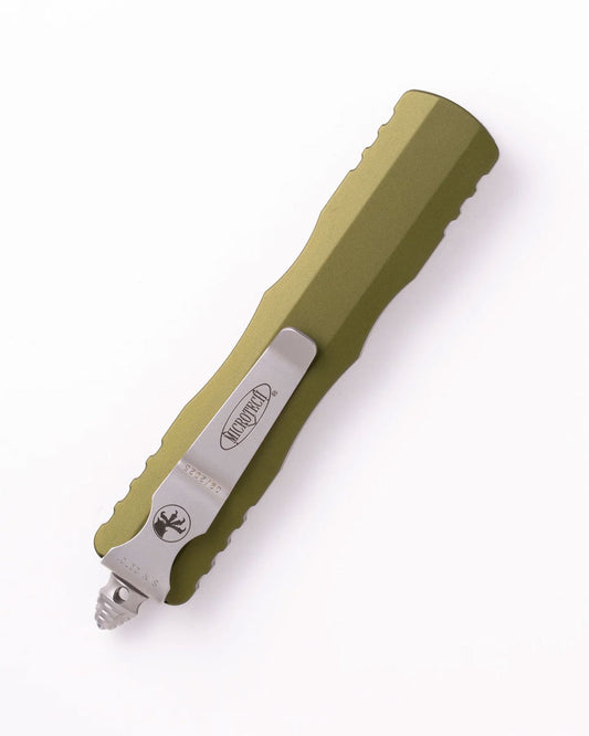 Microtech Knives, LLC™ Dirac D/E OTF 225-10 OD Od Green Aluminum Bohler M390 Stainless Steel Pocket Knife