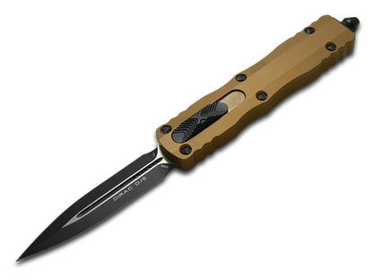 Microtech Knives, LLC™ Dirac D/E OTF 225-1TA Tan 7075-T6 Aluminum M390MK Stainless Steel Pocket Knife