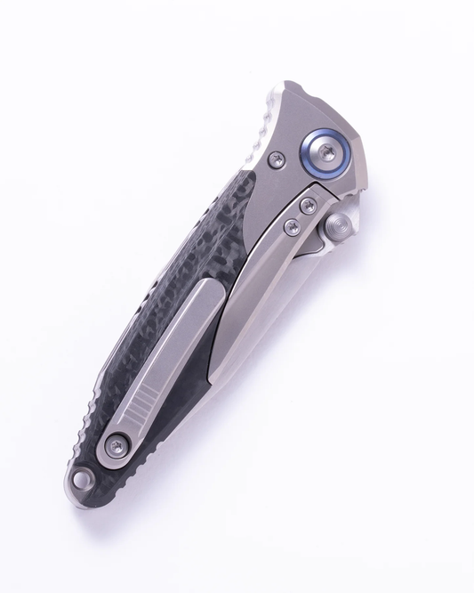 Microtech Knives, LLC™ Socom Bravo Mini Frame Lock 262M-4CFTI Carbon Fiber and Titanium M390 Stainless Steel Pocket Knife