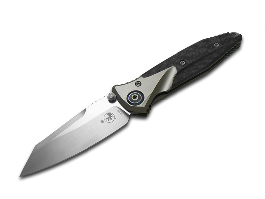 Microtech Knives, LLC™ Socom Bravo Mini Frame Lock 263M-4CFTI Carbon Fiber and Titanium M390 Stainless Steel Pocket Knife