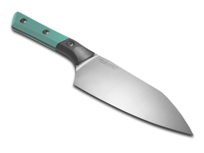 Microtech Knives, LLC™ Large Santoku Kitchen Knife 3200B-10CA Caribbean Blue G10 M390MK Stainless Steel Knife