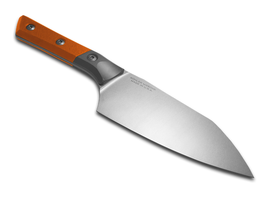 Microtech Knives, LLC™ Large Santoku Kitchen Knife 3200B-10EM Ember G10 M390MK Stainless Steel Knife