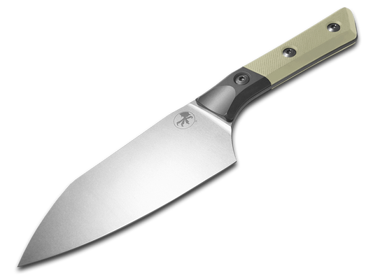 Microtech Knives, LLC™ Large Santoku Kitchen Knife 3200B-10IV Ivory G10 M390MK Stainless Steel Knife