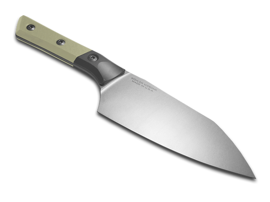 Microtech Knives, LLC™ Large Santoku Kitchen Knife 3200B-10IV Ivory G10 M390MK Stainless Steel Knife