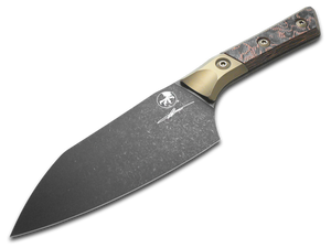 Microtech Knives, LLC™ Large Santoku Kitchen Knife 3200B-1DLCLWCFS Livewire Carbon Fiber M390MK Stainless Steel Knife