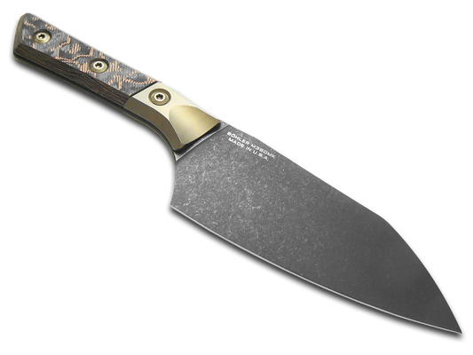 Microtech Knives, LLC™ Large Santoku Kitchen Knife 3200B-1DLCLWCFS Livewire Carbon Fiber M390MK Stainless Steel Knife