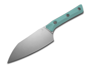 Microtech Knives, LLC™ Small Santoku Kitchen Knife 3300-10CA Caribbean Blue G10 M390MK Stainless Steel Knife
