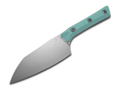 Microtech Knives, LLC™ Small Santoku Kitchen Knife 3300-10CA Caribbean Blue G10 M390MK Stainless Steel Knife