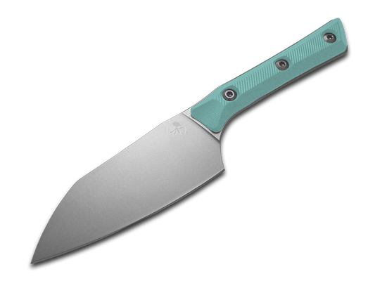 Microtech Knives, LLC™ Small Santoku Kitchen Knife 3300-10CA Caribbean Blue G10 M390MK Stainless Steel Knife