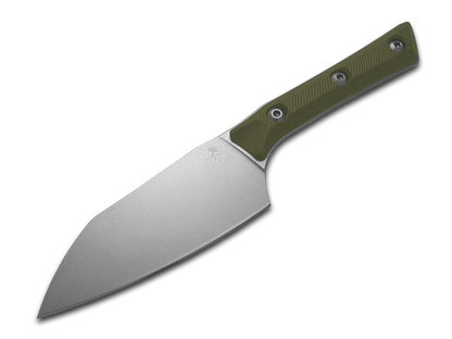 Microtech Knives, LLC™ Small Santoku Kitchen Knife 3300-10OD OD Green G10 M390MK Stainless Steel Knife